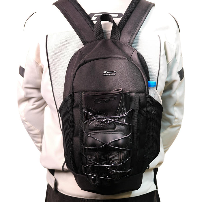 GP Kompozit CNT002 Motorcycle Backpack Black – 10L Waterproof Oxford Fabric Riding Backpack