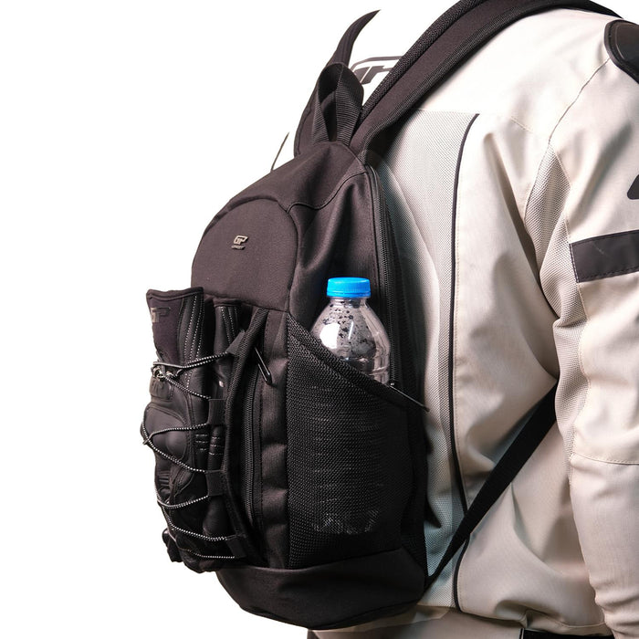 GP Kompozit CNT002 Motorcycle Backpack Black – 10L Waterproof Oxford Fabric Riding Backpack