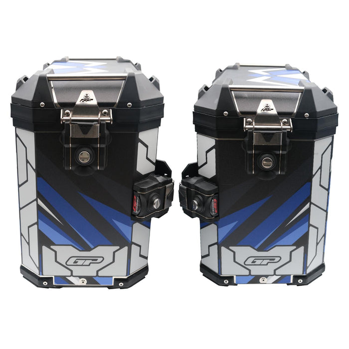 GP Kompozit Universal 40 lt x 2 Aluminum Motorcycle Pannier Sides Cases DSN08
