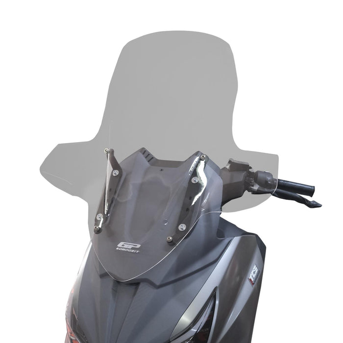 GP Kompozit Touring Windshield / Windscreen Smoked Compatible with SYM Joymax Z 250 / Joymax Z+ 250 2023-2026
