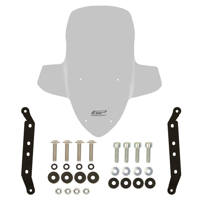 GP Kompozit Touring Windshield / Windscreen Smoked Compatible with SYM Joymax Z 250 / Joymax Z+ 250 2023-2026