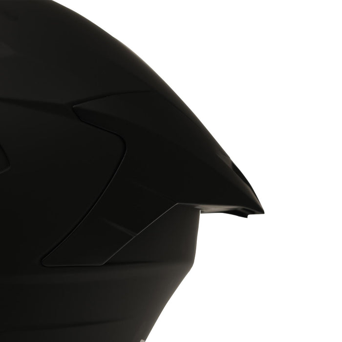GP Kompozit MKS008-MB Racing Spoiler Full Face Motorcycle Helmet with Sun Visor & Clear Visor – Matte Black