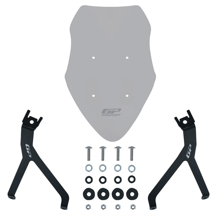 GP Kompozit Touring Windshield Windscreen Smoked Compatible For Mondial 125 Drift L 2018-2026
