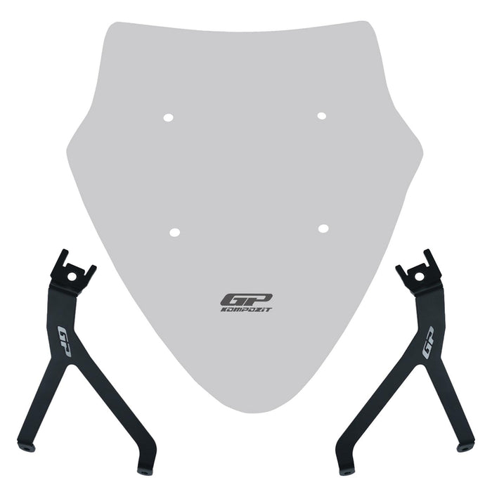 GP Kompozit Sport Windshield Windscreen Smoked Compatible For Mondial 125 Drift L 2018-2026