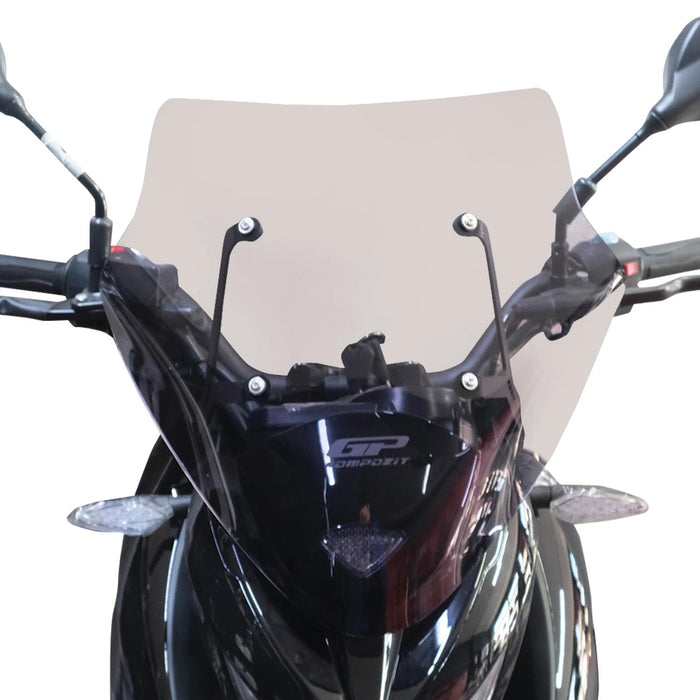 GP Kompozit Sport Windshield Windscreen Smoked Compatible For Mondial 125 Drift L 2018-2026
