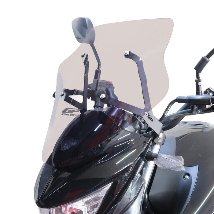 GP Kompozit Sport Windshield Windscreen Smoked Compatible For Mondial 125 Drift L 2018-2026