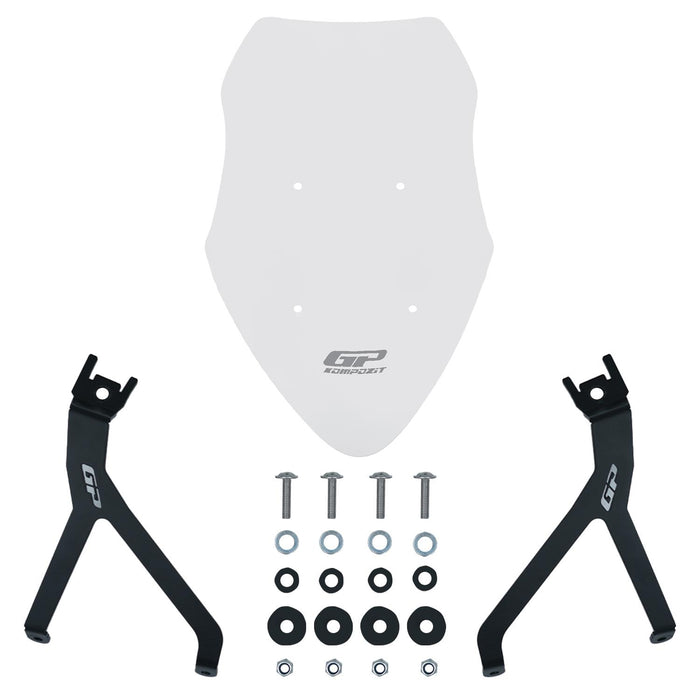 GP Kompozit Touring Windshield Windscreen Clear Compatible For Mondial 125 Drift L 2018-2026