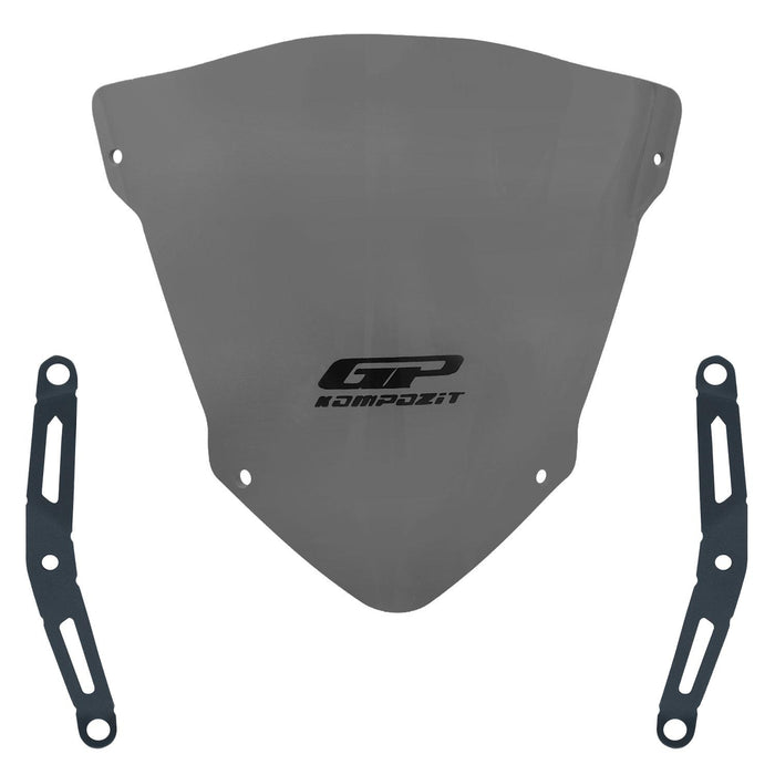 GP Kompozit Sport Windshield Windscreen Gray Compatible For Yamaha MT-25 / MT-03 2020-2026