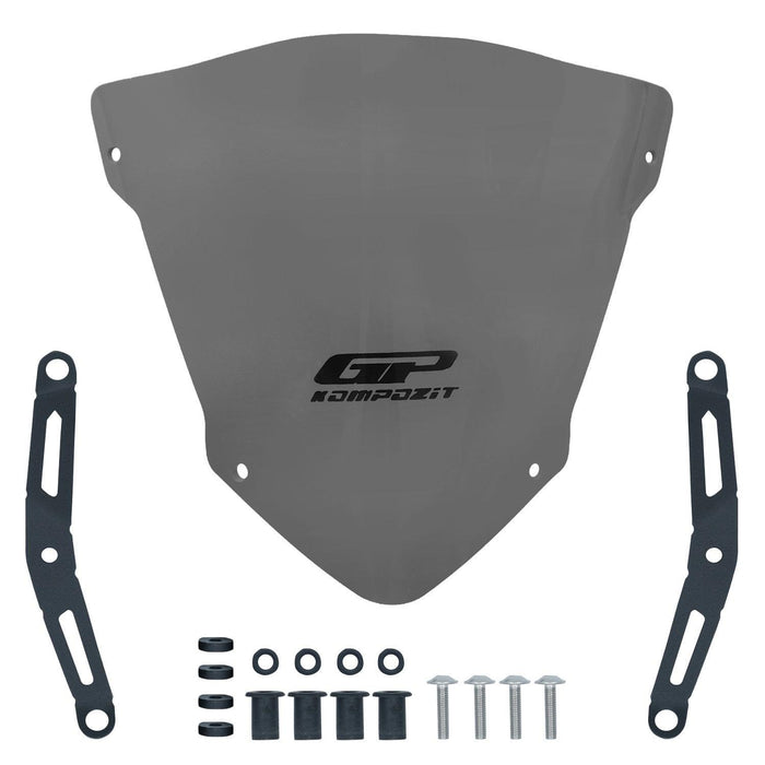 GP Kompozit Sport Windshield Windscreen Gray Compatible For Yamaha MT-25 / MT-03 2020-2026