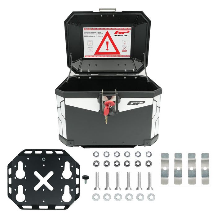 GP Kompozit Universal 32 lt Aluminum Motorcycle Top Case Black