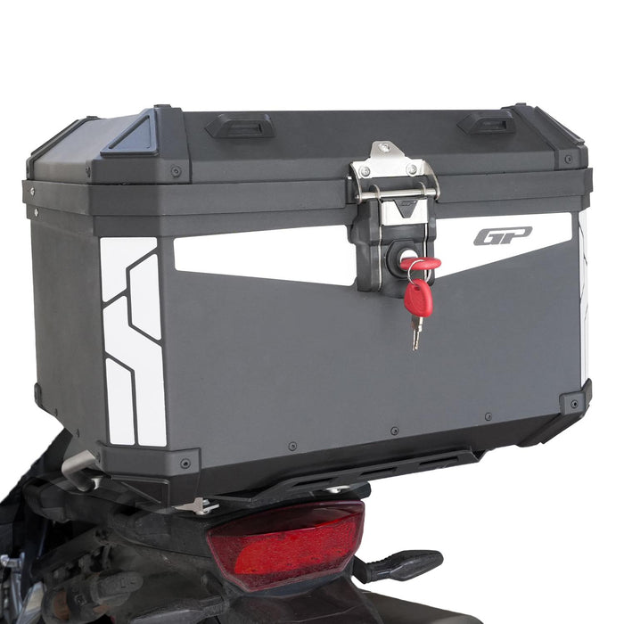GP Kompozit Universal 58 lt Aluminum Motorcycle Top Case Black