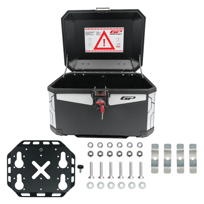 GP Kompozit Universal 58 lt Aluminum Motorcycle Top Case Black