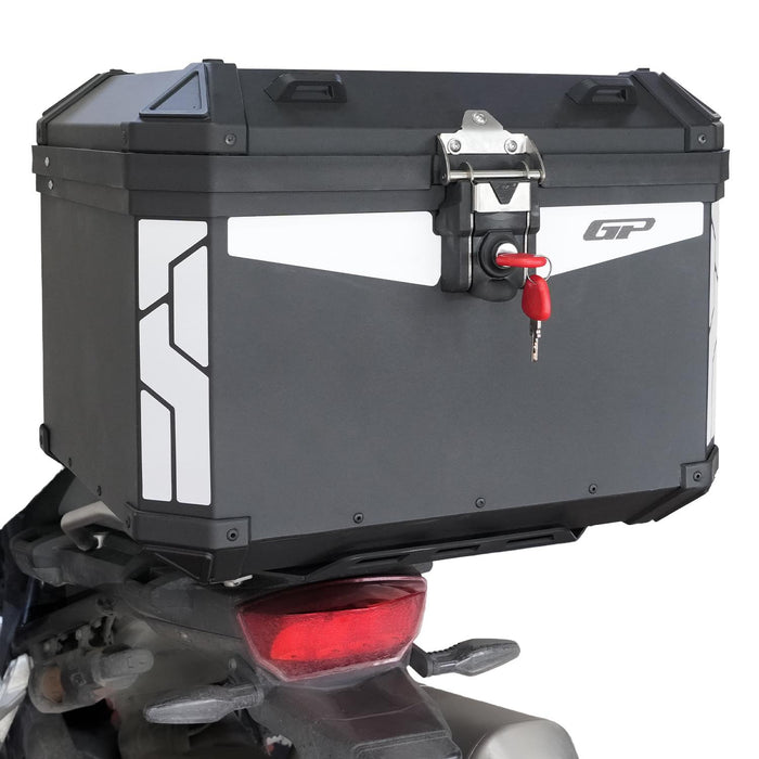 GP Kompozit Universal 51 lt Aluminum Motorcycle Top Case Black
