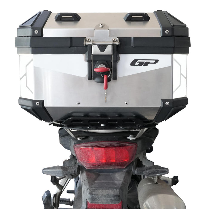 GP Kompozit Universal 27 lt Aluminum Motorcycle Top Case Gray