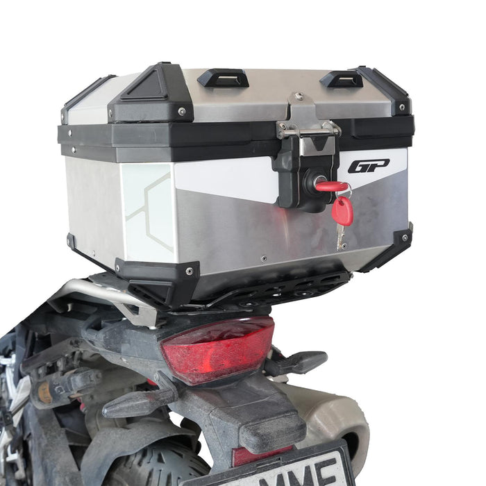 GP Kompozit Universal 27 lt Aluminum Motorcycle Top Case Gray