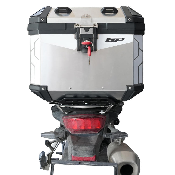 GP Kompozit Universal 32 lt Aluminum Motorcycle Top Case Gray