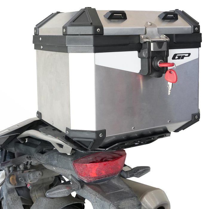 GP Kompozit Universal 32 lt Aluminum Motorcycle Top Case Gray