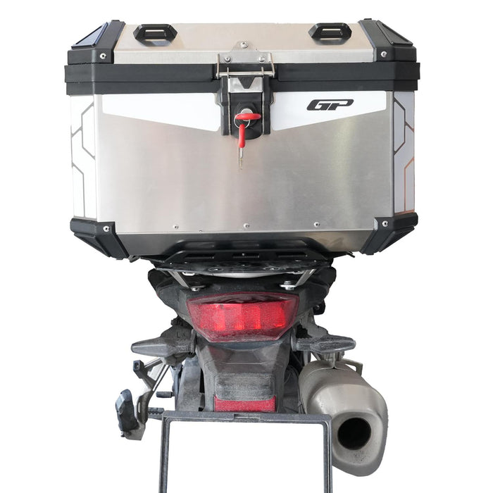 GP Kompozit Universal 58 lt Aluminum Motorcycle Top Case Gray