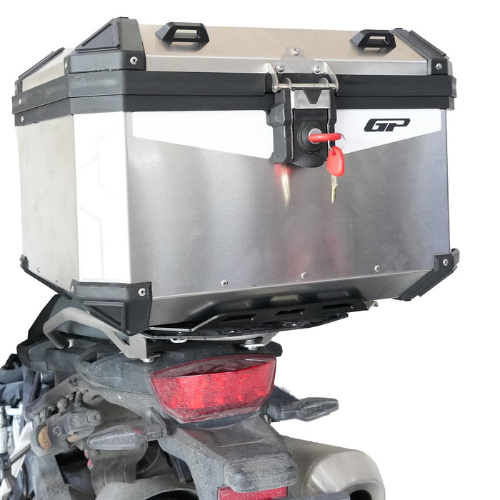 GP Kompozit Universal 58 lt Aluminum Motorcycle Top Case Gray