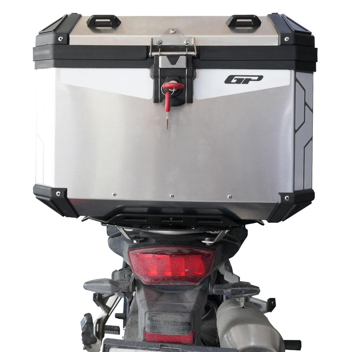 GP Kompozit Universal 51 lt Aluminum Motorcycle Top Case Gray