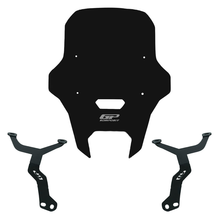 GP Kompozit Short Windshield Windscreen Black Compatible For Yamaha WR 125R 2025-2026