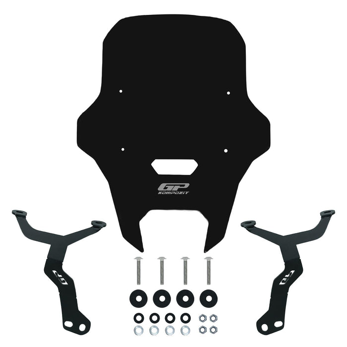 GP Kompozit Short Windshield Windscreen Black Compatible For Yamaha WR 125R 2025-2026