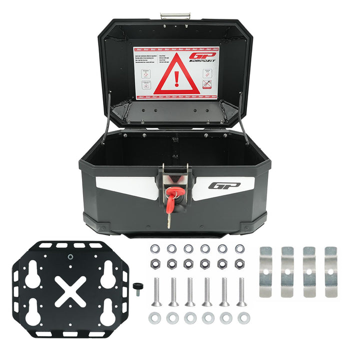GP Kompozit Universal 27 lt Aluminum Motorcycle Top Case Black