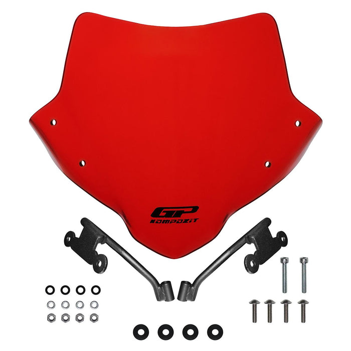 GP Kompozit Windshield Windscreen Red Compatible For Honda CB500 Hornet 2024-2025