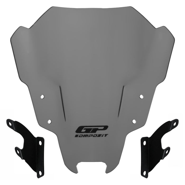 GP Kompozit Windshield Windscreen Gray Compatible For Yamaha MT-07 2021-2023