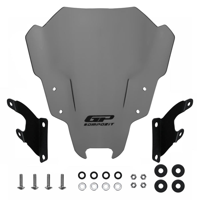 GP Kompozit Windshield Windscreen Gray Compatible For Yamaha MT-07 2021-2023