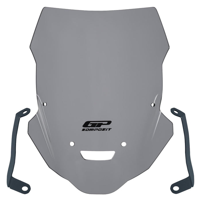 GP Kompozit Windshield Windscreen Gray Compatible For Yamaha MT-25 / MT-03 2015-2019