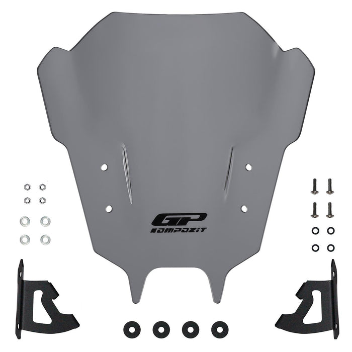 GP Kompozit Windshield Windscreen Gray Compatible For Yamaha MT-09 2021-2023