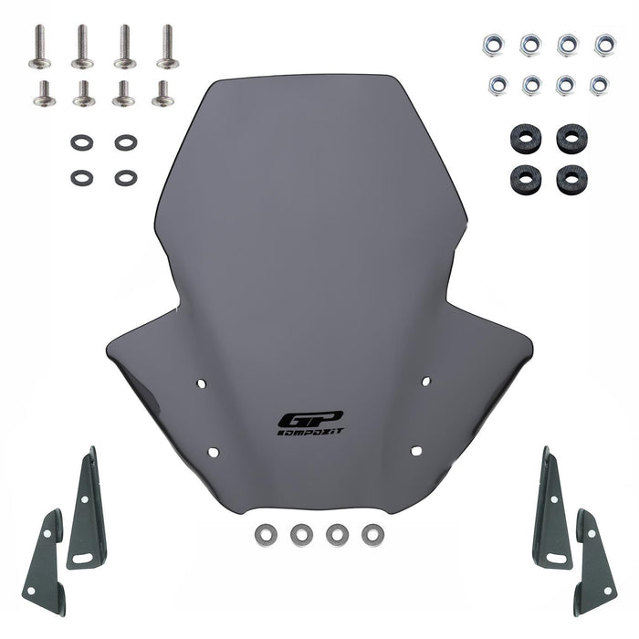 GP Kompozit Windshield Windscreen Gray Compatible For Yamaha MT-07 2014-2017