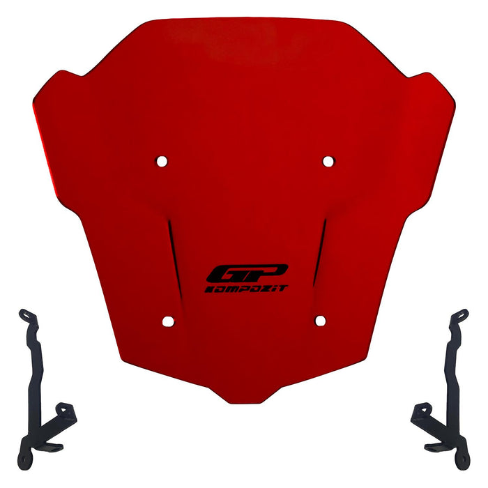GP Kompozit Windshield Windscreen Red Compatible For Honda CB650R E-CLUTCH 2025-2026