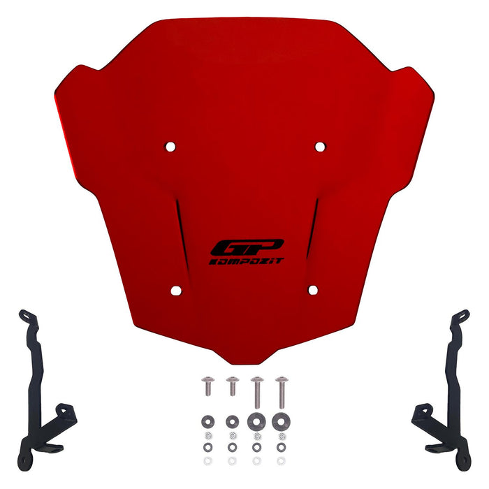 GP Kompozit Windshield Windscreen Red Compatible For Honda CB650R E-CLUTCH 2025-2026