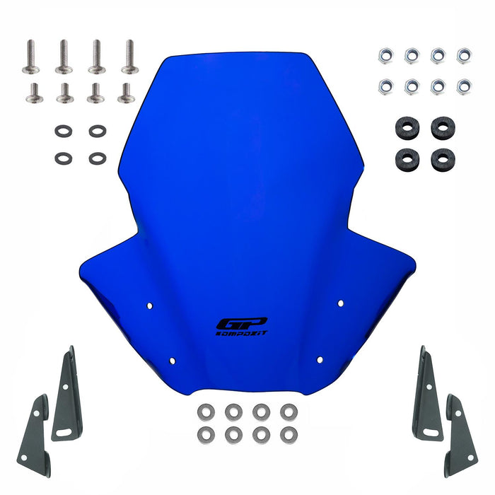 GP Kompozit Windshield Windscreen Blue Compatible For Yamaha MT-07 2018-2020