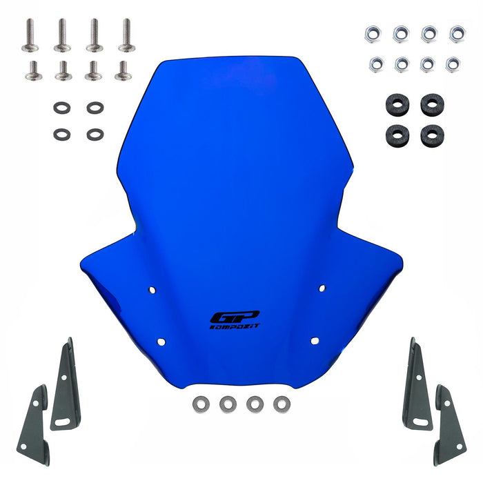 GP Kompozit Windshield Windscreen Blue Compatible For Yamaha MT-07 2014-2017