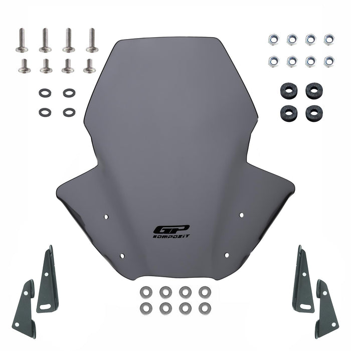 GP Kompozit Windshield Windscreen Gray Compatible For Yamaha MT-07 2018-2020