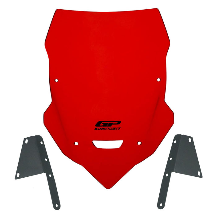 GP Kompozit Windshield Windscreen Red Compatible For Bajaj Dominar 250 2017-2026
