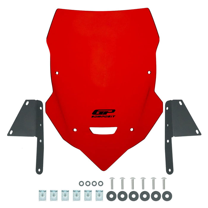 GP Kompozit Windshield Windscreen Red Compatible For Bajaj Dominar 250 2017-2026