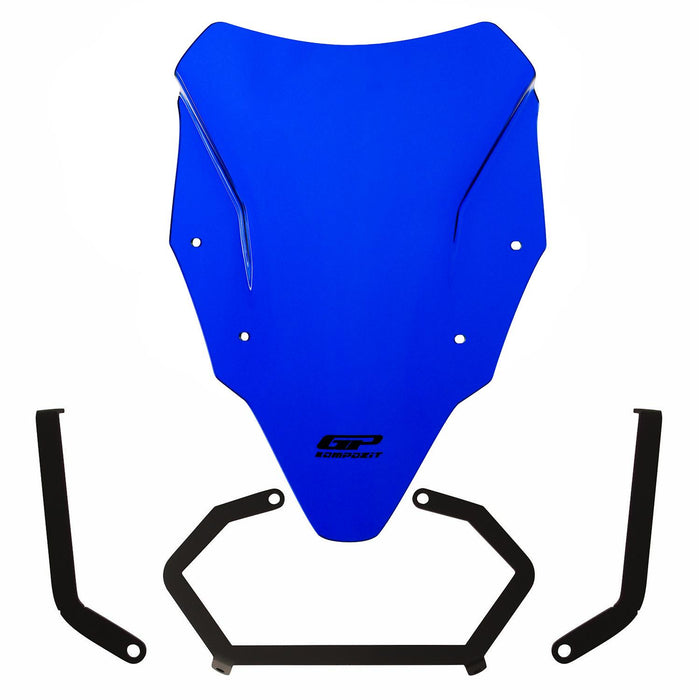 GP Kompozit Windshield Windscreen Blue Compatible For Bajaj Pulsar N250 2022-2026