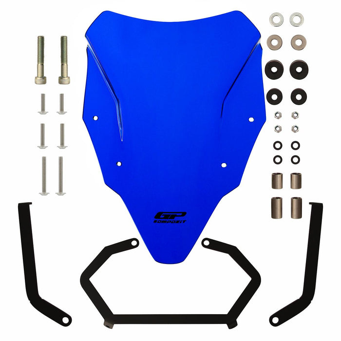 GP Kompozit Windshield Windscreen Blue Compatible For Bajaj Pulsar N250 2022-2026