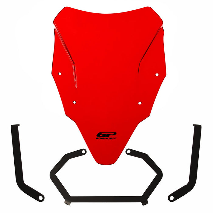 GP Kompozit Windshield Windscreen Red Compatible For Bajaj Pulsar N250 2022-2026