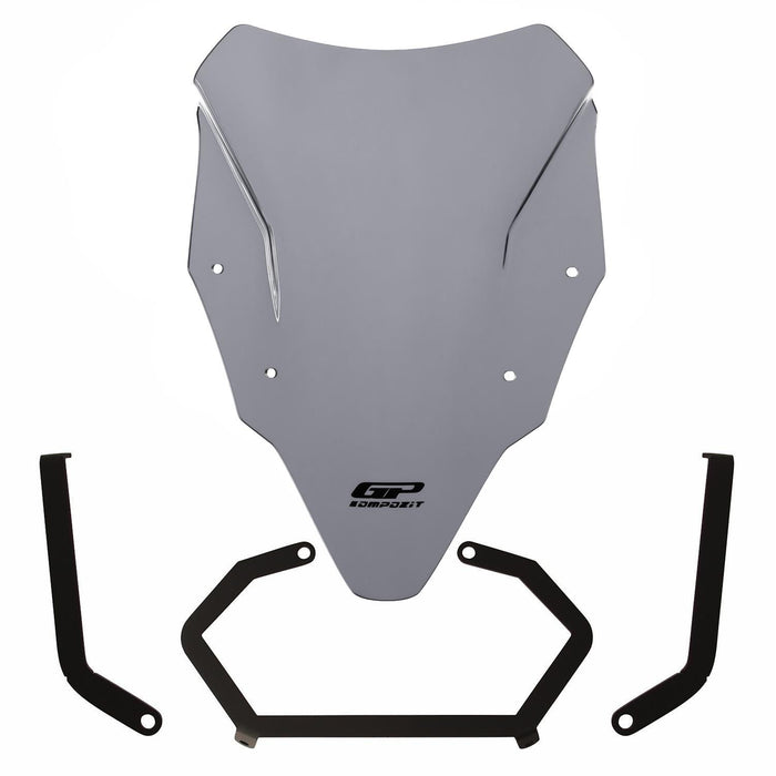 GP Kompozit Windshield Windscreen Gray Compatible For Bajaj Pulsar N250 2022-2026