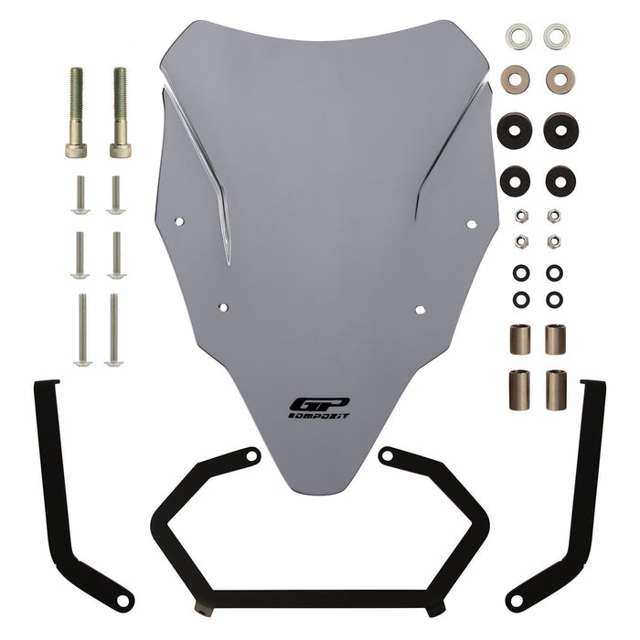 GP Kompozit Windshield Windscreen Gray Compatible For Bajaj Pulsar N250 2022-2026