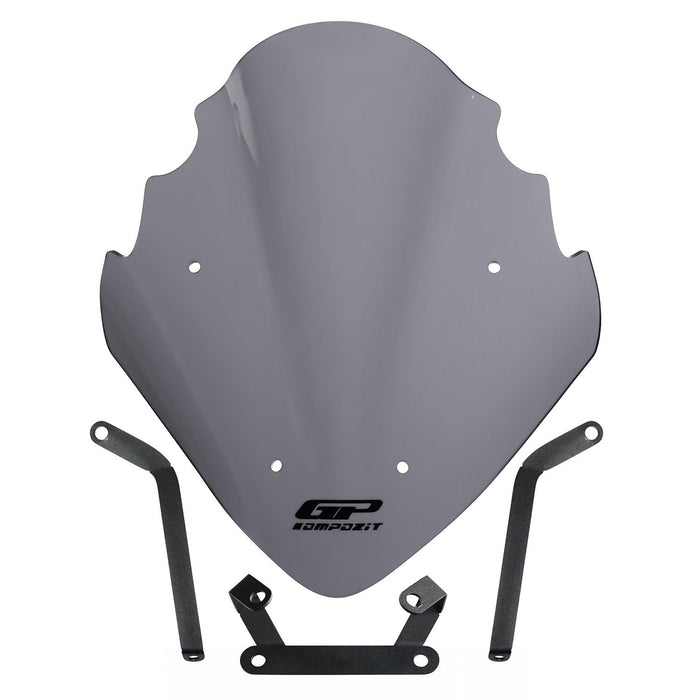 GP Kompozit Windshield Windscreen Gray Compatible For Bajaj Pulsar NS200 2011-2024