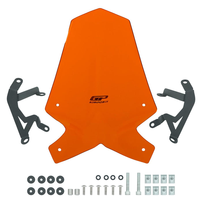 GP Kompozit Windshield Windscreen Orange Compatible For KTM 390 Duke 2017-2023