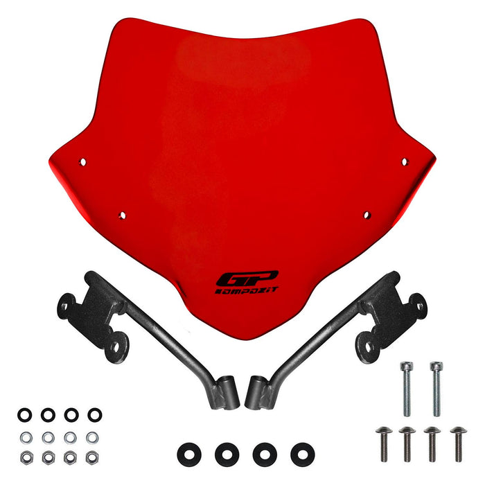 GP Kompozit Windshield Windscreen Red Compatible For Honda CB750 Hornet 2023-2024