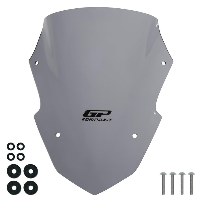 GP Kompozit Windshield Windscreen Gray Compatible For Yamaha XMAX 250 Tech Max / Iron Max 2024-2026