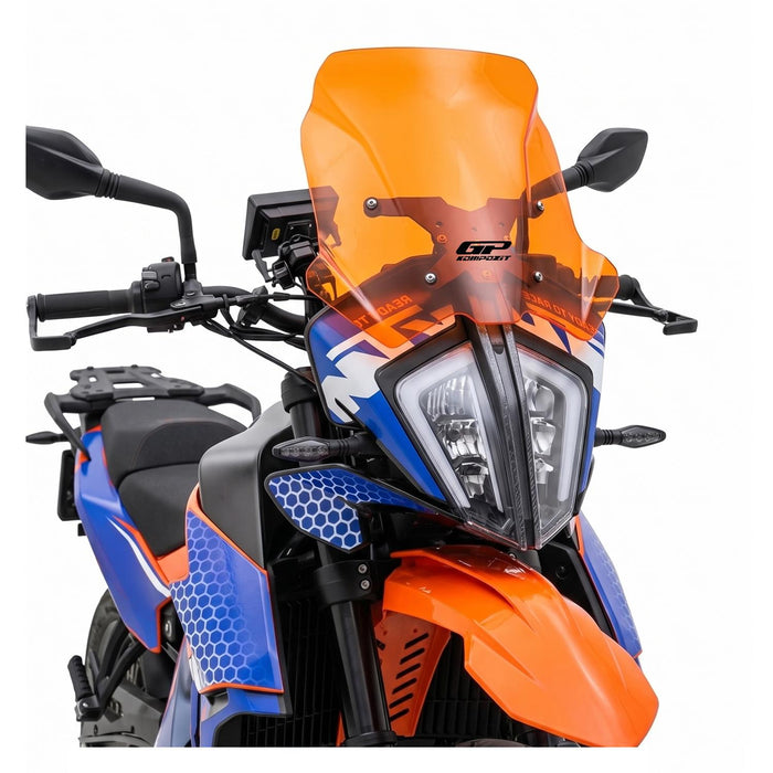 GP Kompozit Windshield Windscreen Orange Compatible For KTM 790 Adventure 2021-2022